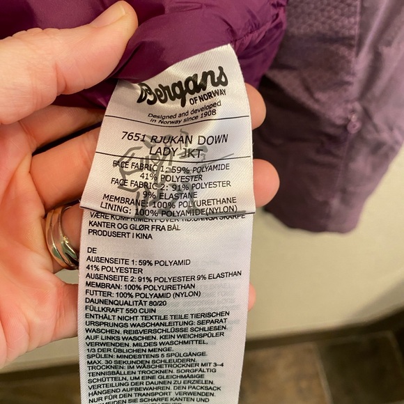 Bergans Of Norway 7651 Rjukan Down Lady Coat, Women’s Size Small - Picture 8 of 12